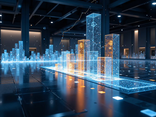 未来科技概念图，数字化城市天际线，蓝色科技光效，现代建筑群